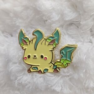 Kawaii Chibi cute Pokemon Leafeon Eeveelution enamel pin